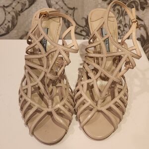 Prada Beige Strappy Sandals